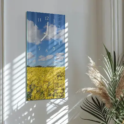 Horloge murale en verre rectangulaire Champ