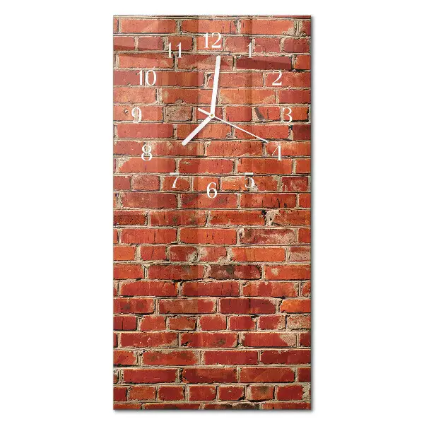 Horloge murale en verre rectangulaire Mur de briques