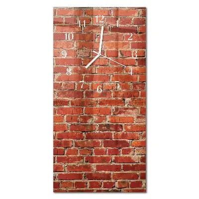 Horloge murale en verre rectangulaire Mur de briques