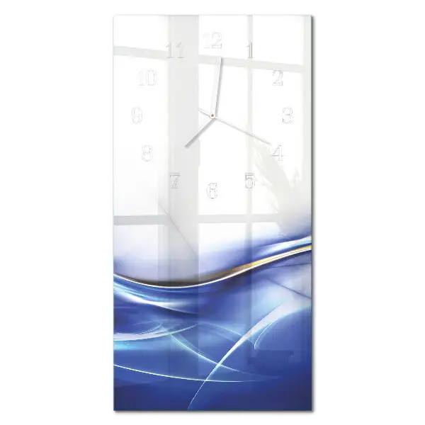 Horloge murale en verre rectangulaire Lignes abstraites