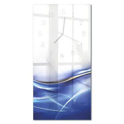 Horloge murale en verre rectangulaire Lignes abstraites