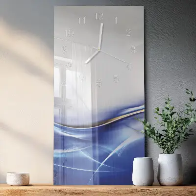 Horloge murale en verre rectangulaire Lignes abstraites