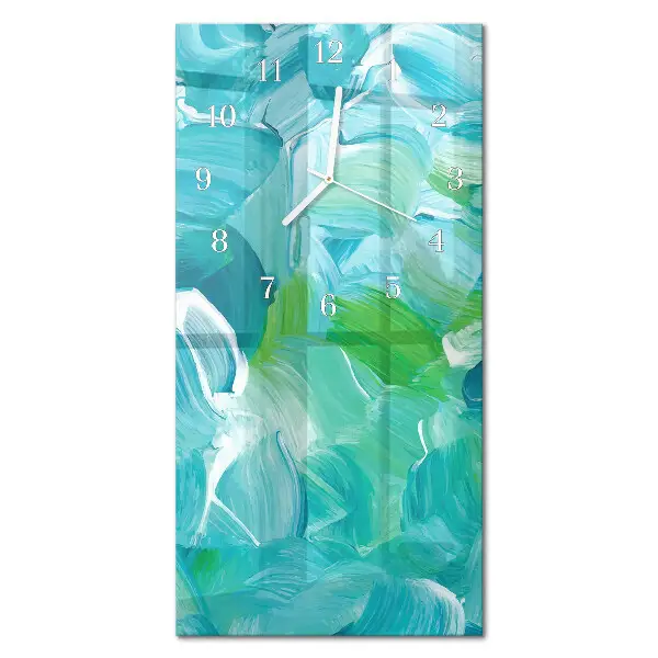Horloge murale en verre rectangulaire Vague