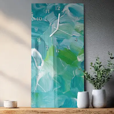Horloge murale en verre rectangulaire Vague