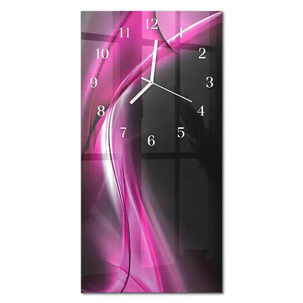 Horloge murale en verre rectangulaire Lignes abstraites