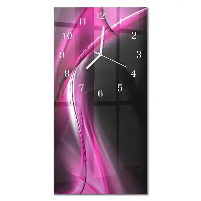 Horloge murale en verre rectangulaire Lignes abstraites