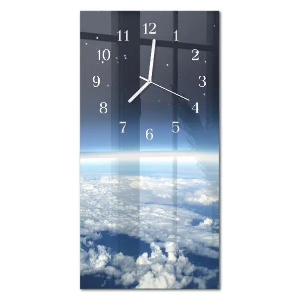 Horloge murale en verre rectangulaire L'univers de la terre