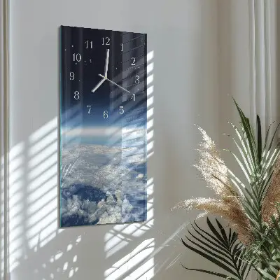 Horloge murale en verre rectangulaire L'univers de la terre