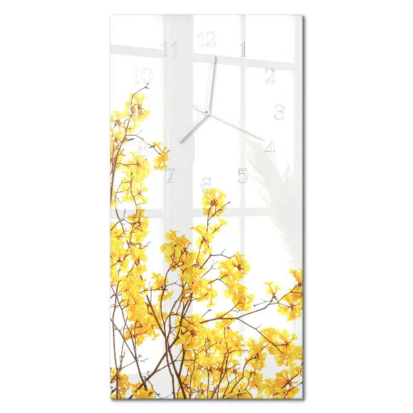 Horloge murale en verre rectangulaire Arbre