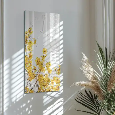 Horloge murale en verre rectangulaire Arbre