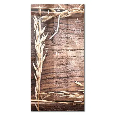 Horloge murale en verre rectangulaire Table à grains