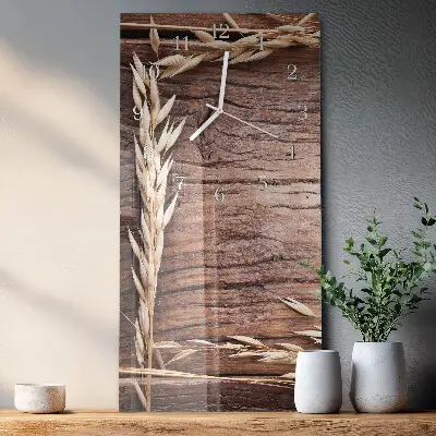 Horloge murale en verre rectangulaire Table à grains