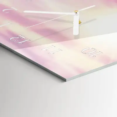 Horloge murale en verre rectangulaire Lavande