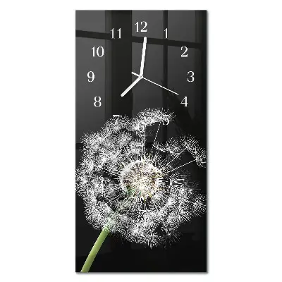 Horloge murale en verre rectangulaire Pissenlit