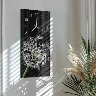 Horloge murale en verre rectangulaire Pissenlit