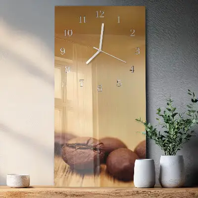 Horloge murale en verre rectangulaire Haricots