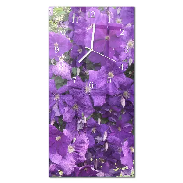 Horloge murale en verre rectangulaire Primevères