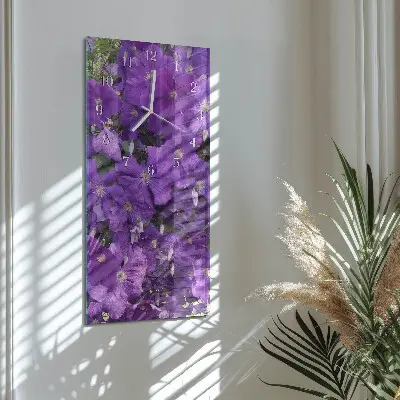 Horloge murale en verre rectangulaire Primevères