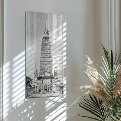 Horloge murale en verre rectangulaire Perspectives