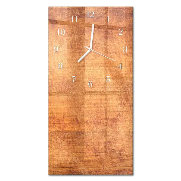 Horloge murale en verre rectangulaire Planches de bois