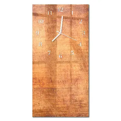 Horloge murale en verre rectangulaire Planches de bois