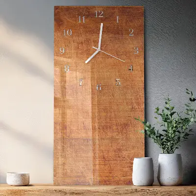 Horloge murale en verre rectangulaire Planches de bois