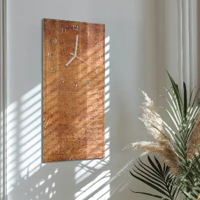 Horloge murale en verre rectangulaire Planches de bois