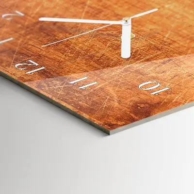 Horloge murale en verre rectangulaire Planches de bois