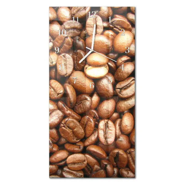 Horloge murale en verre rectangulaire Café en grains