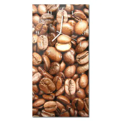 Horloge murale en verre rectangulaire Café en grains