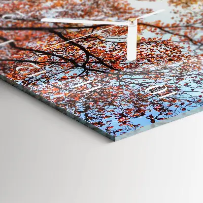 Horloge murale en verre rectangulaire Un banc dans le parc