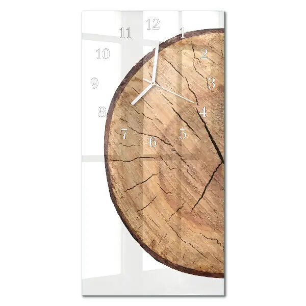 Horloge murale en verre rectangulaire Poutres en bois