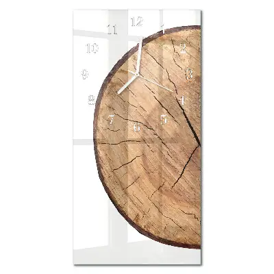 Horloge murale en verre rectangulaire Poutres en bois