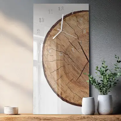 Horloge murale en verre rectangulaire Poutres en bois