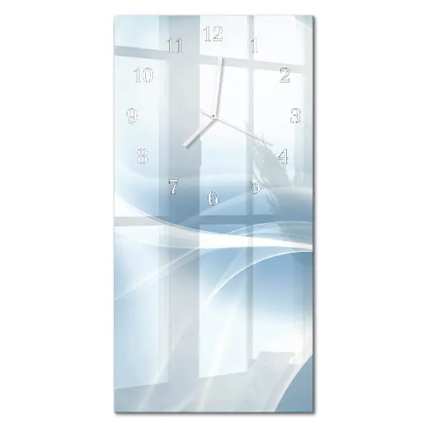 Horloge murale en verre rectangulaire Lignes abstraites