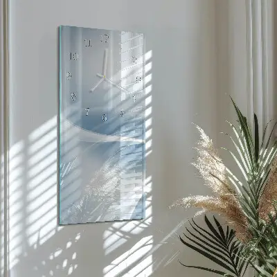 Horloge murale en verre rectangulaire Lignes abstraites