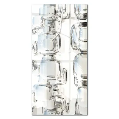 Horloge murale en verre rectangulaire Cube 3d