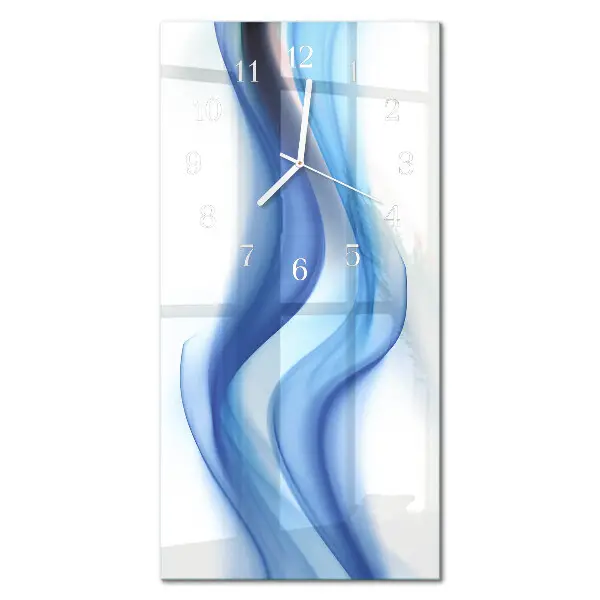Horloge murale en verre rectangulaire Fumée abstraite