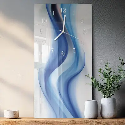 Horloge murale en verre rectangulaire Fumée abstraite