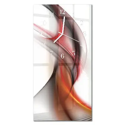 Horloge murale en verre rectangulaire Lignes abstraites