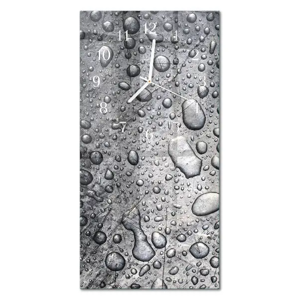Horloge murale en verre rectangulaire Gouttes