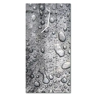 Horloge murale en verre rectangulaire Gouttes