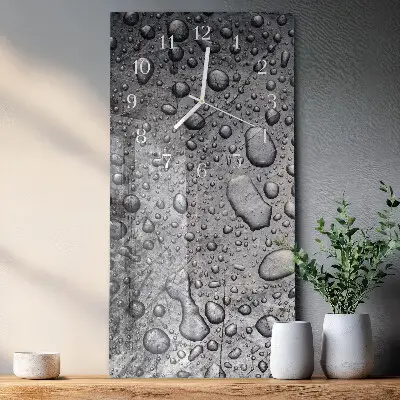 Horloge murale en verre rectangulaire Gouttes