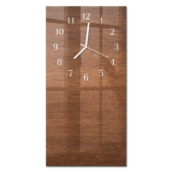 Horloge murale en verre rectangulaire Planches de bois