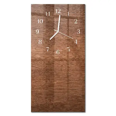 Horloge murale en verre rectangulaire Planches de bois
