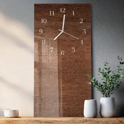 Horloge murale en verre rectangulaire Planches de bois
