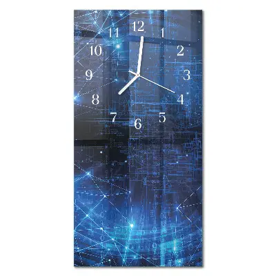 Horloge murale en verre rectangulaire Matrice