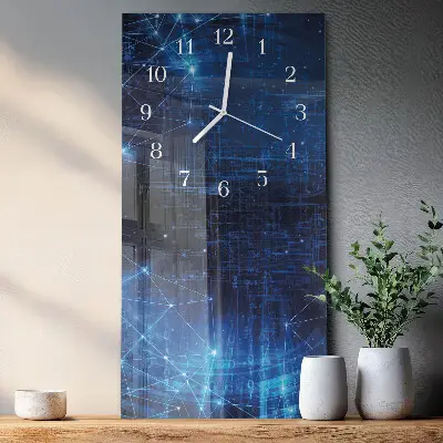 Horloge murale en verre rectangulaire Matrice