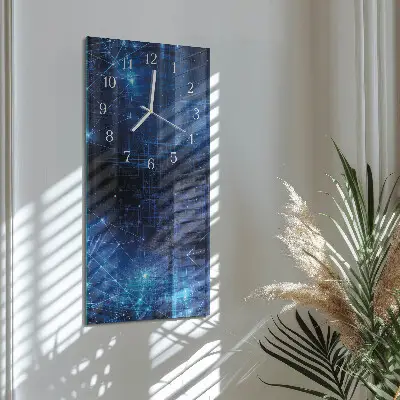 Horloge murale en verre rectangulaire Matrice