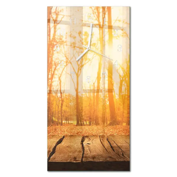 Horloge murale en verre rectangulaire Podium